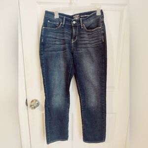 Signature by Levi Strauss Dark Blue Curvy Straight Leg Jeans
